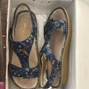 Alegria Women's Blue Multi-Color Sandals